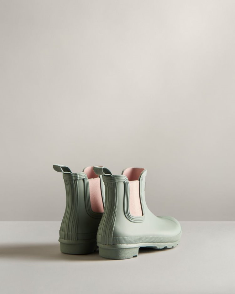 Green / Pink Women's Hunter Original Chelsea Boot Chelsea Boots South Africa | 33CJFPN