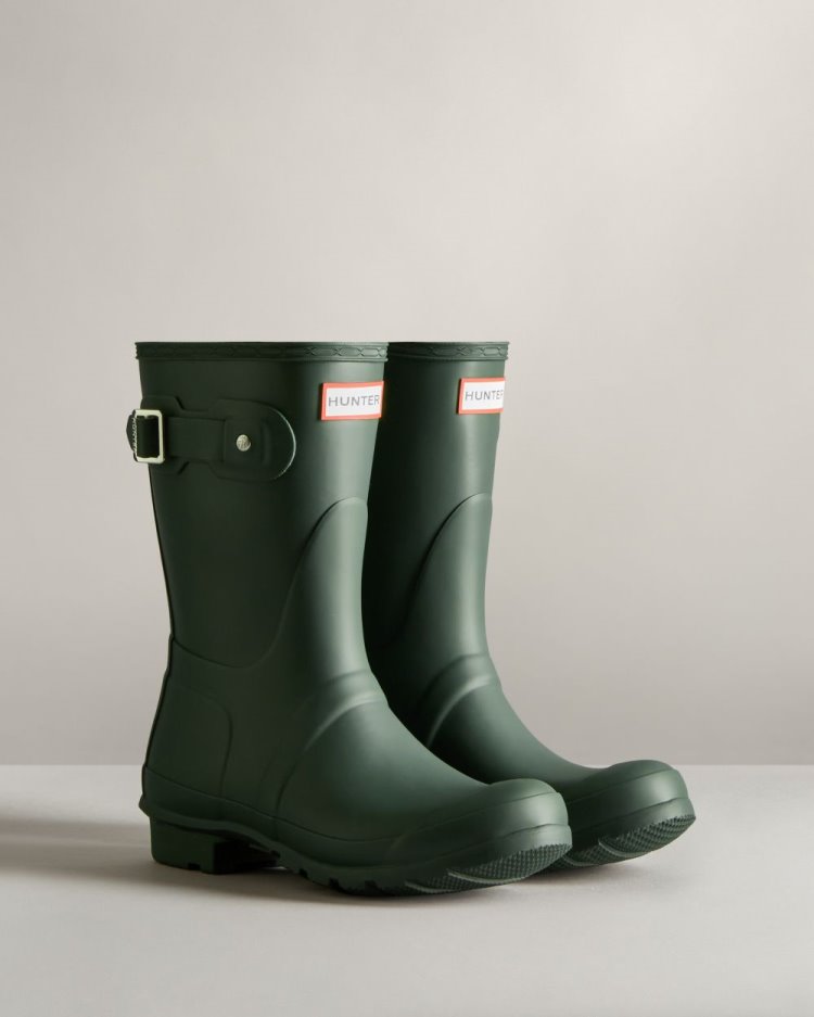 Green Women's Hunter Original Short Rain Boot Short Rain Boots South Africa | ENQ7VC9