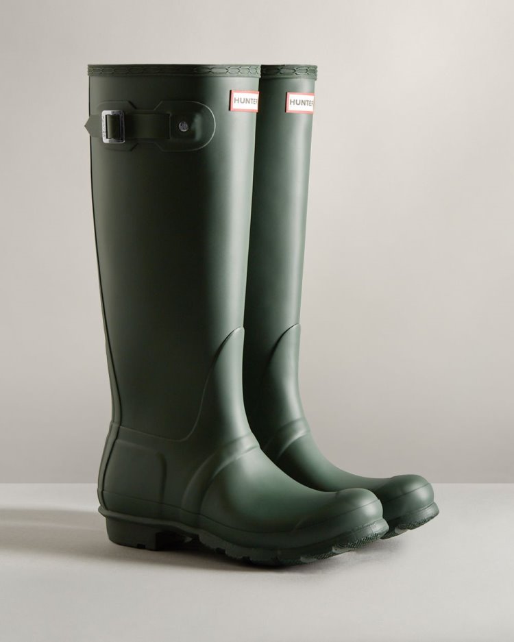 Green Women's Hunter Original Tall Rain Boot Tall Rain Boots South Africa | 6OI7H8B