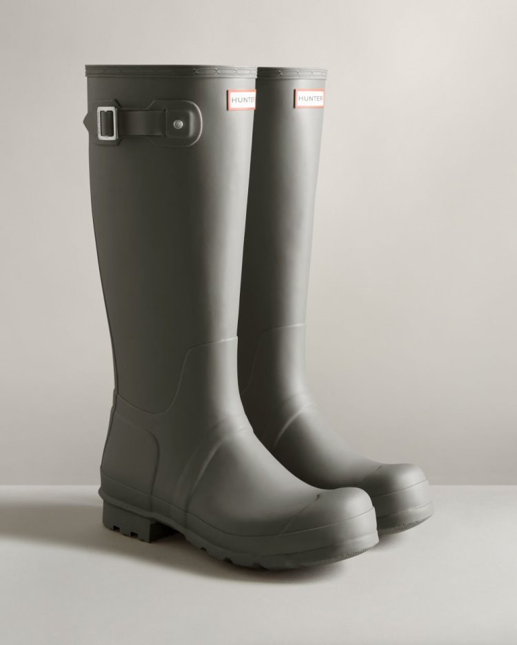 Grey Men's Hunter Original Tall Rain Boot Tall Rain Boots South Africa | HKLG70Z