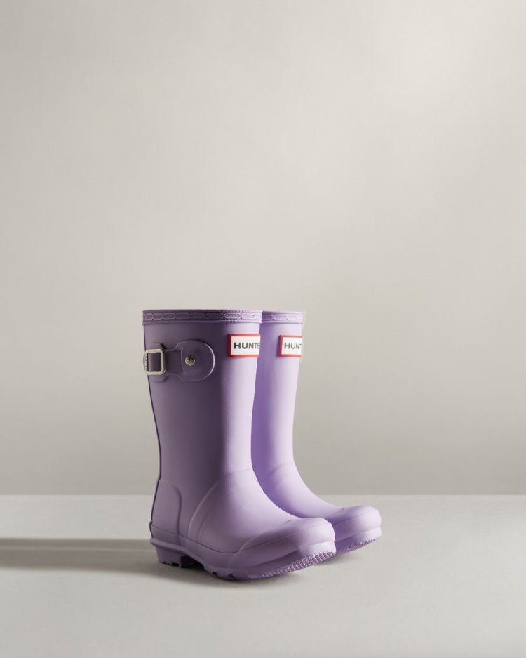 Lavender White Kids' Hunter Original Rain Boot Short Rain Boots South Africa | YR4DG7C