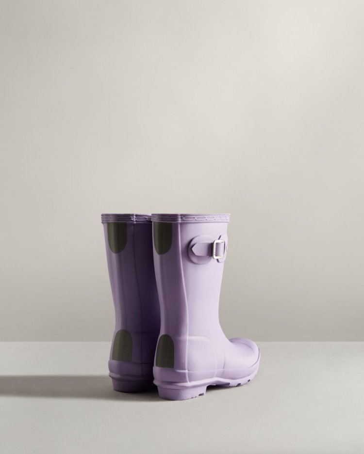 Lavender White Kids' Hunter Original Rain Boot Short Rain Boots South Africa | YR4DG7C