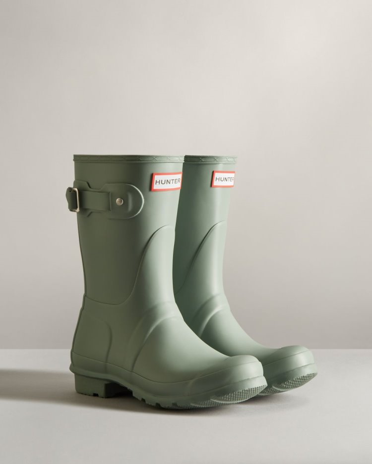 Light Green Women's Hunter Original Short Rain Boot Short Rain Boots South Africa | UHK1ABQ