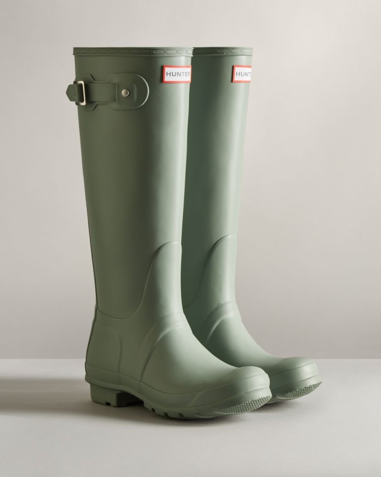 Light Green Women's Hunter Original Tall Rain Boot Tall Rain Boots South Africa | SKBBL1N