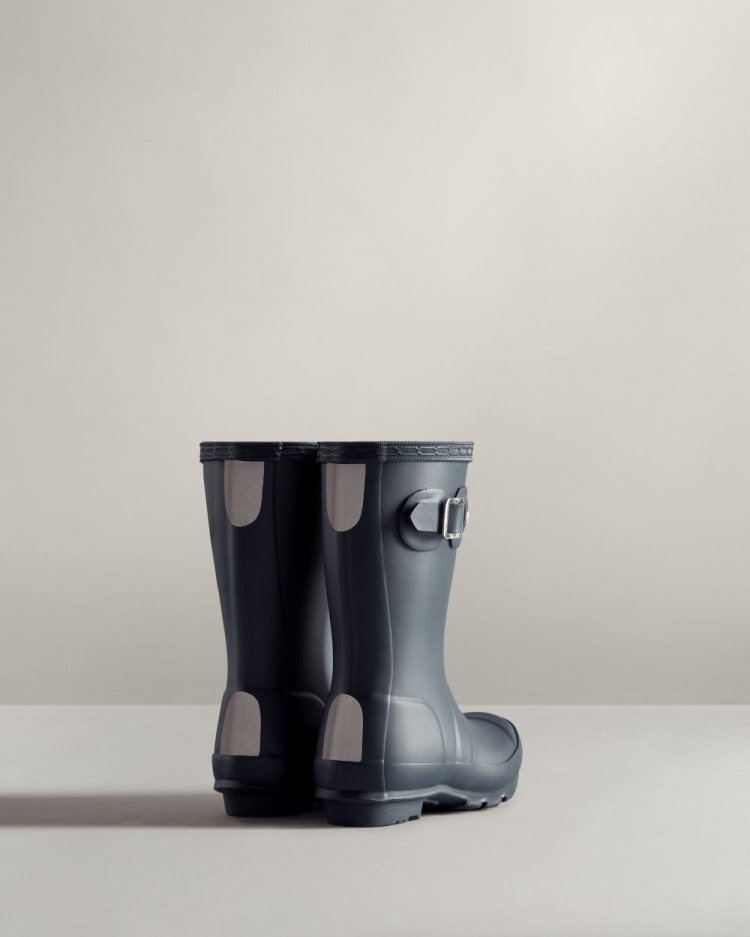 Navy Kids' Hunter Original Rain Boot Short Rain Boots South Africa | CVQNX9U