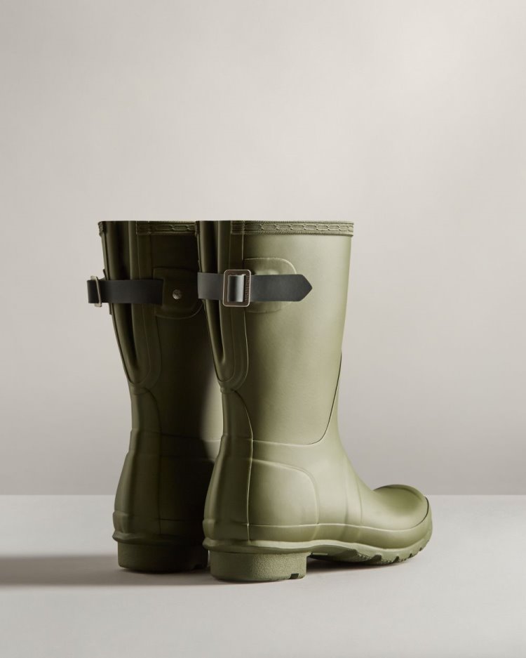 Olive / Green Women's Hunter Short Back Adjustable Rain Boot Short Rain Boots South Africa | 16L8HU7