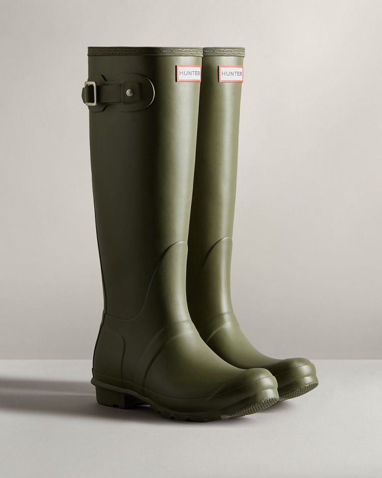 Olive Women's Hunter Original Tall Rain Boot Tall Rain Boots South Africa | VJNO5LG