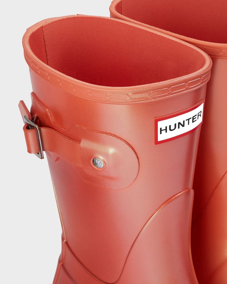 Orange Women's Hunter Nebula Short Rain Boot Short Rain Boots South Africa | D4JG3AX