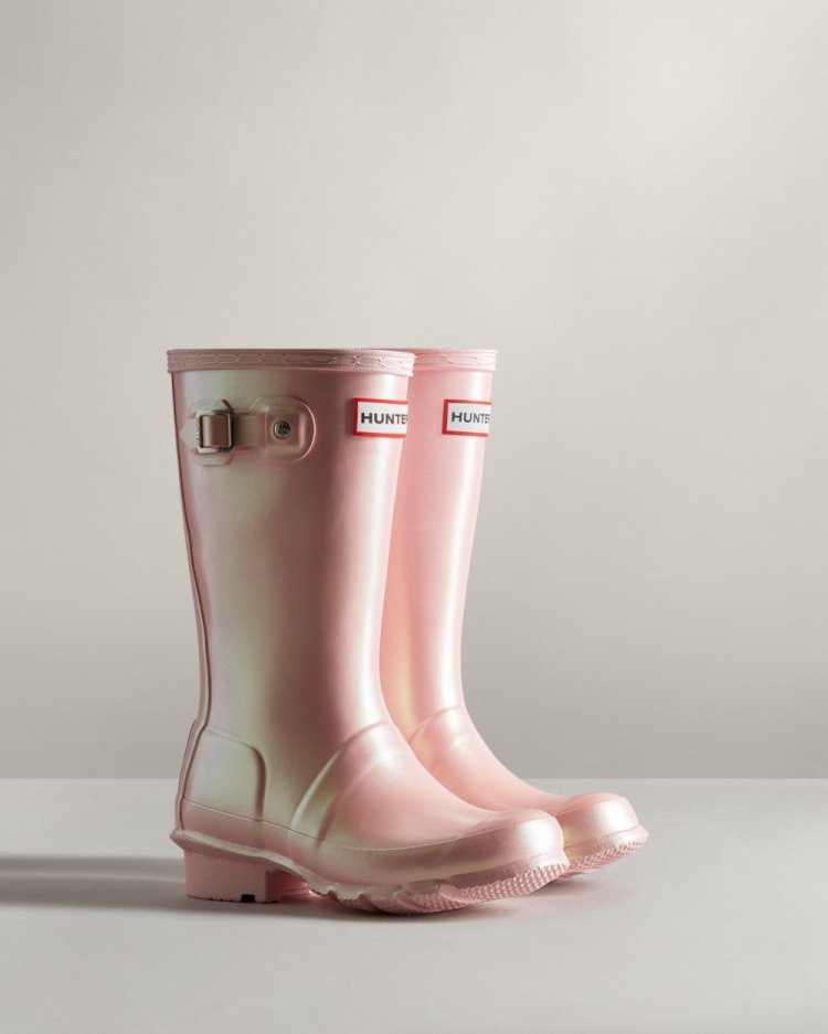 Pink Kids' Hunter Nebula Rain Boot Short Rain Boots South Africa | AGCKMHB