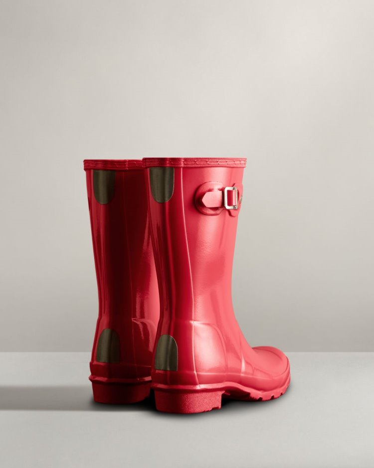 Pink Kids' Hunter Original Gloss Rain Boot Tall Rain Boots South Africa | XQRTULF