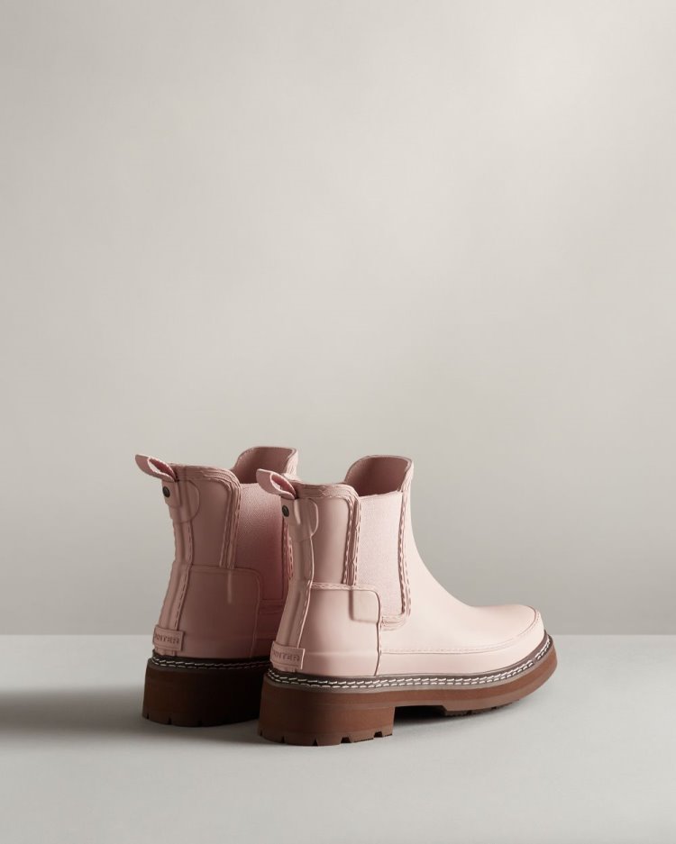 Pink Women's Hunter Refined Stitch Detail Chelsea Boot Chelsea Boots South Africa | 0O250UK