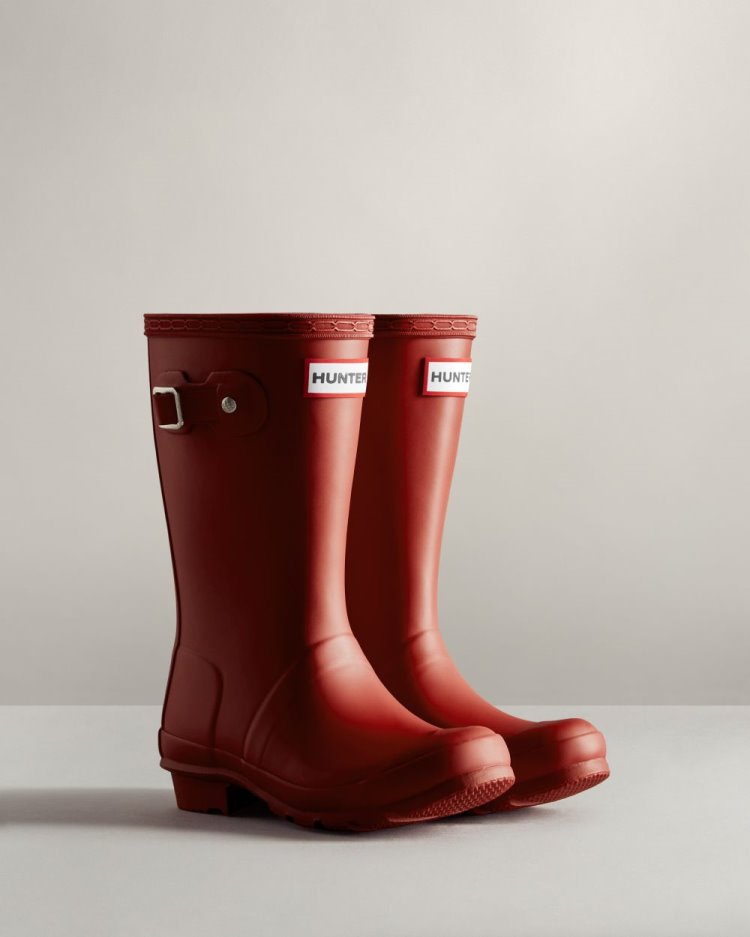 Red Kids' Hunter Original Rain Boot Tall Rain Boots South Africa | PWX2QHL