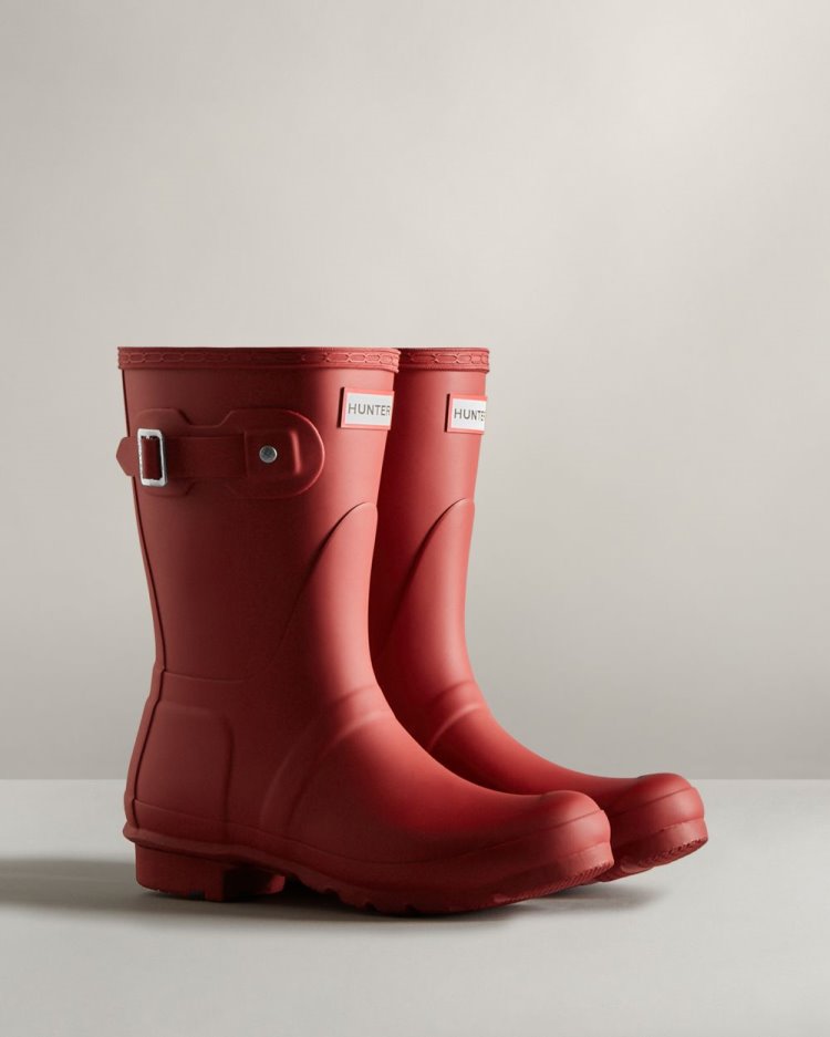 Red Women's Hunter Original Short Rain Boot Short Rain Boots South Africa | ARIOWTB