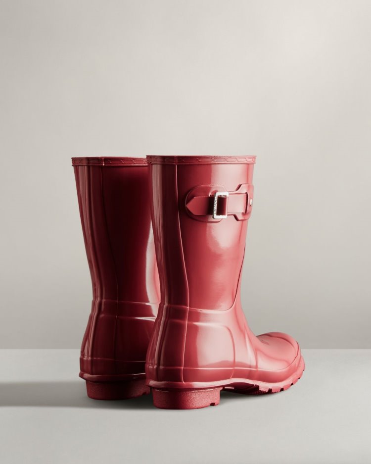 Rose Women's Hunter Original Short Gloss Rain Boot Short Rain Boots South Africa | T883XMK