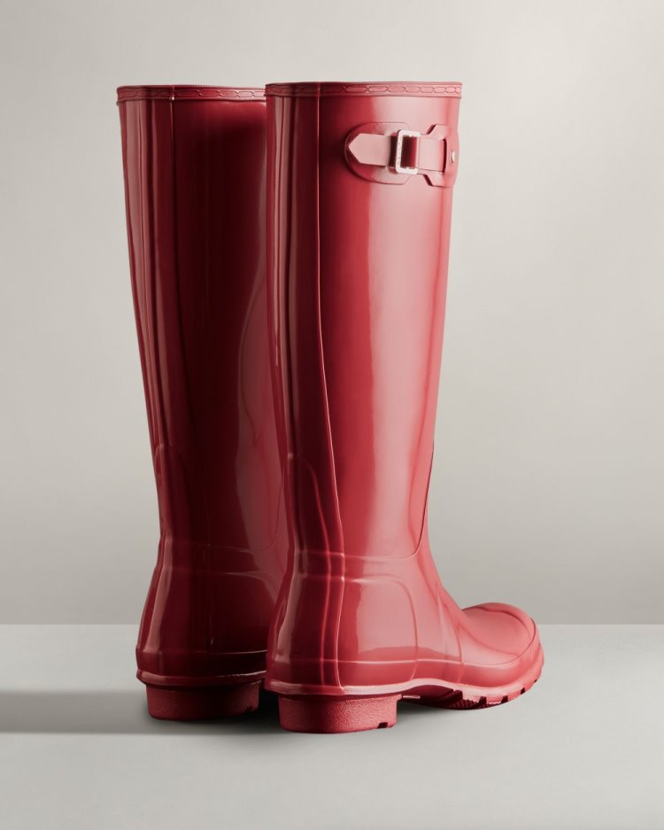 Rose Women's Hunter Original Tall Gloss Rain Boot Tall Rain Boots South Africa | 1SPD6MZ