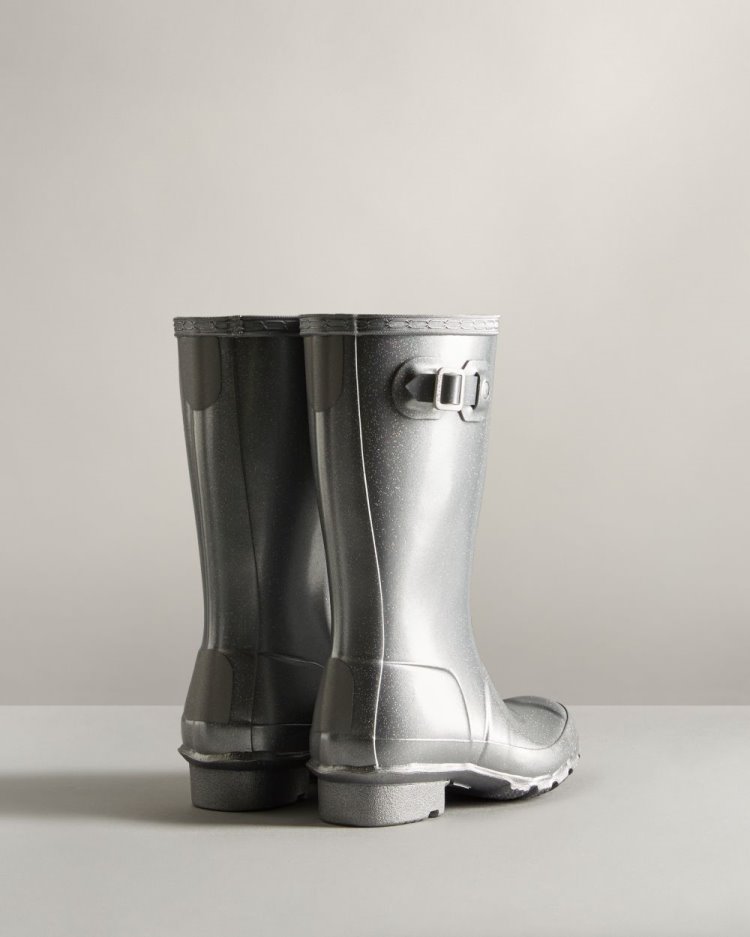 Silver Kids' Hunter Cosmic Rain Boot Short Rain Boots South Africa | 1KVKYIP