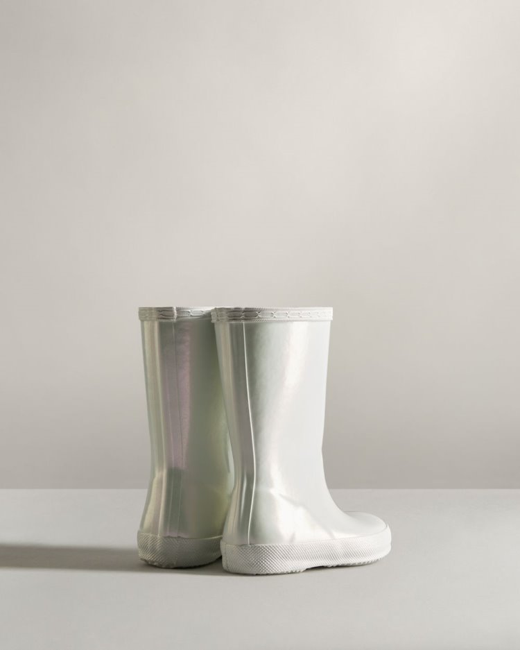 Silver Kids' Hunter First Classic Nebula Rain Boot Short Rain Boots South Africa | WC46WWY