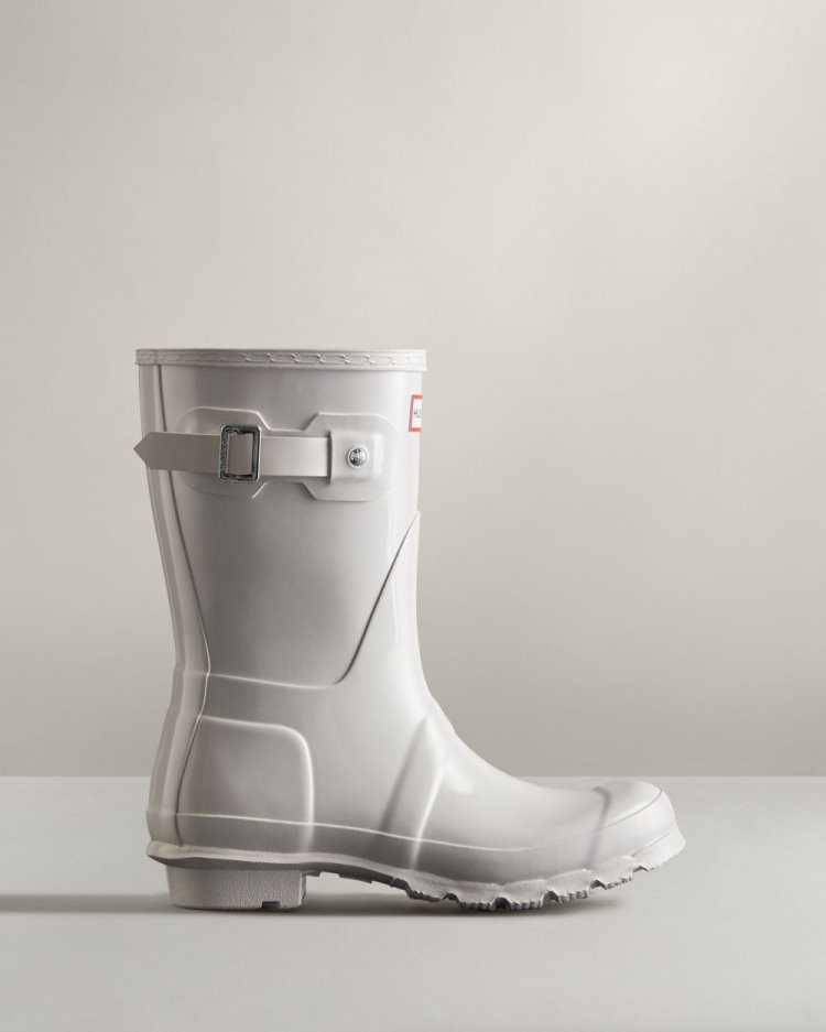 White Women\'s Hunter Original Short Gloss Rain Boot Short Rain Boots South Africa | CUC8Z2F