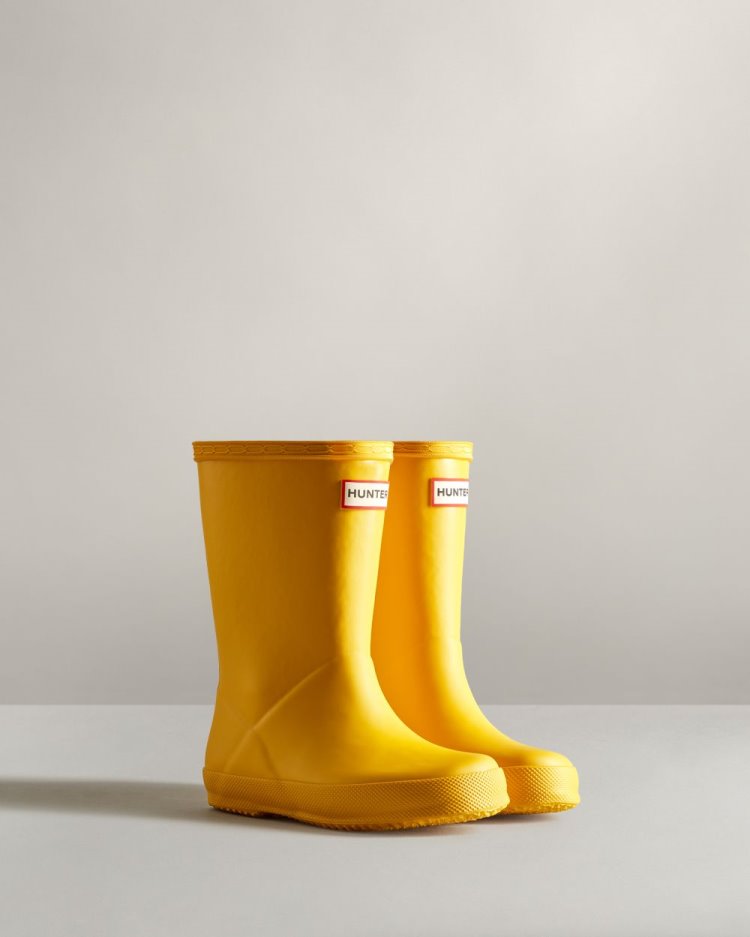 Yellow Kids' Hunter Original First Classic Rain Boot Short Rain Boots South Africa | YGI4BWV