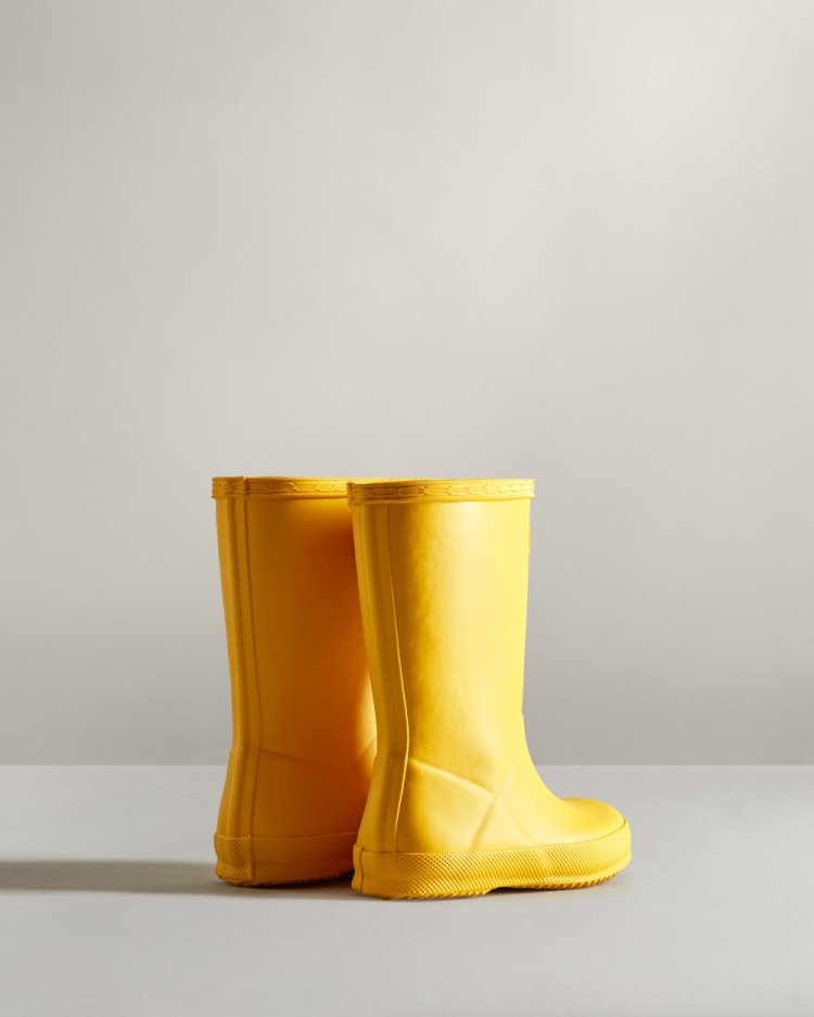 Yellow Kids' Hunter Original First Classic Rain Boot Short Rain Boots South Africa | YGI4BWV