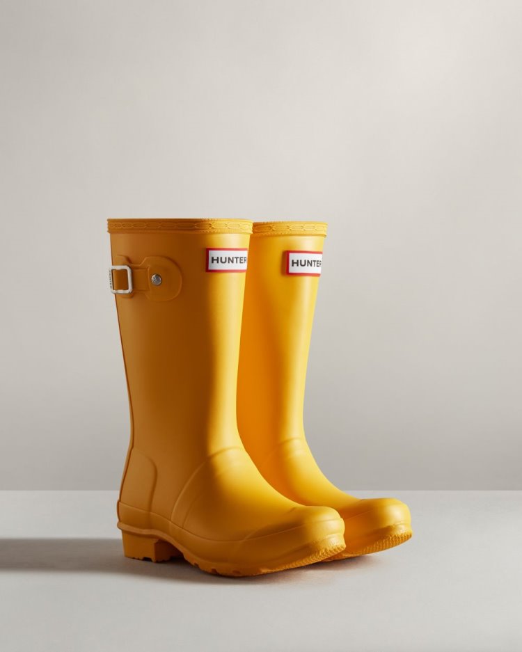 Yellow Kids' Hunter Original Rain Boot Short Rain Boots South Africa | OOQC037