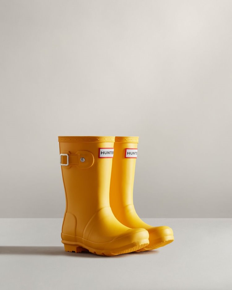 Yellow Kids' Hunter Original Rain Boot Short Rain Boots South Africa | R96KD3J