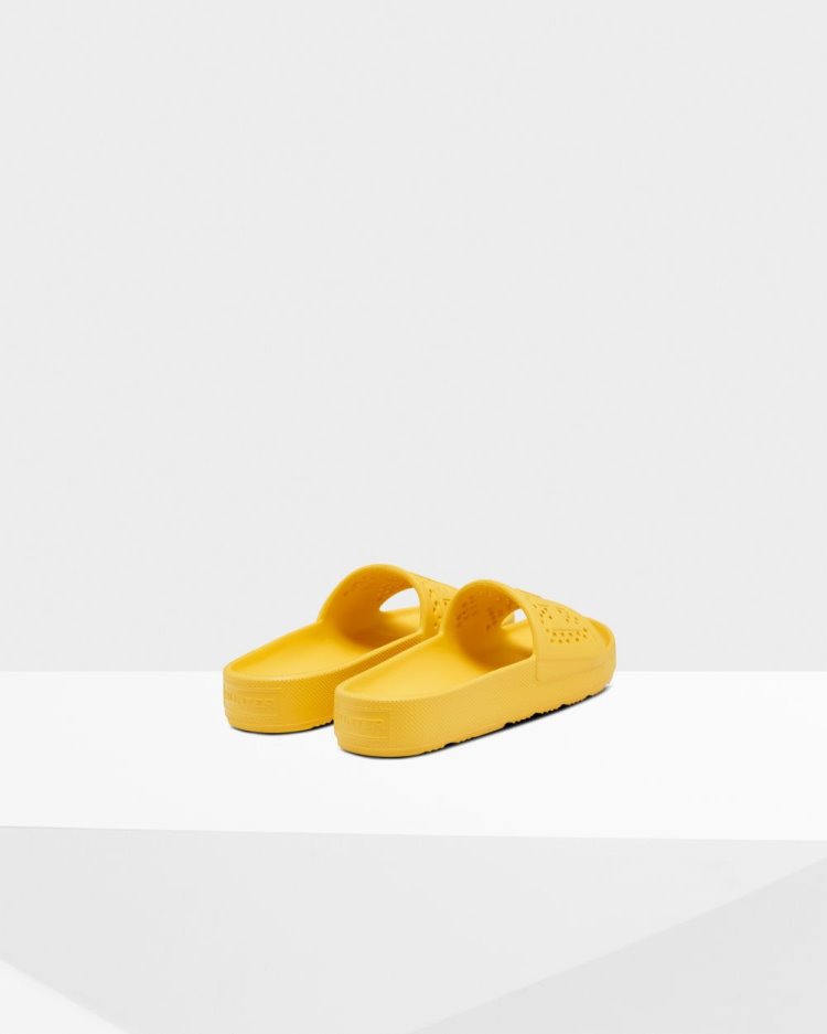 Yellow Women's Hunter Lightweight Moulded Sliders Slides South Africa | 88X72CD