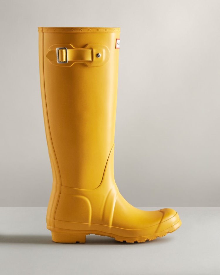 Yellow Women\'s Hunter Original Tall Rain Boot Tall Rain Boots South Africa | F2THUIQ